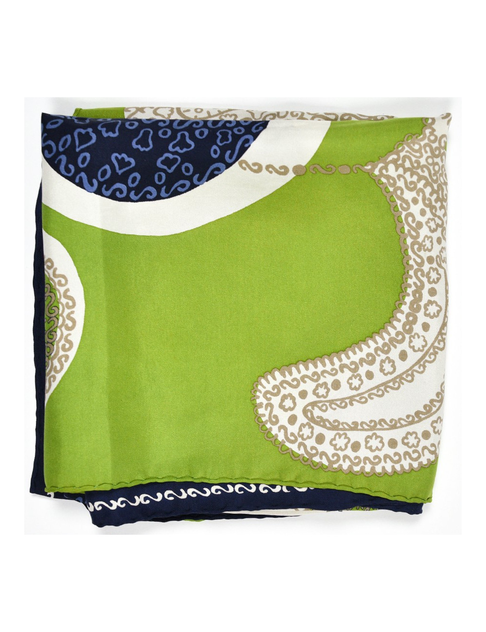 Foulard Dior soie Vert et bleu 