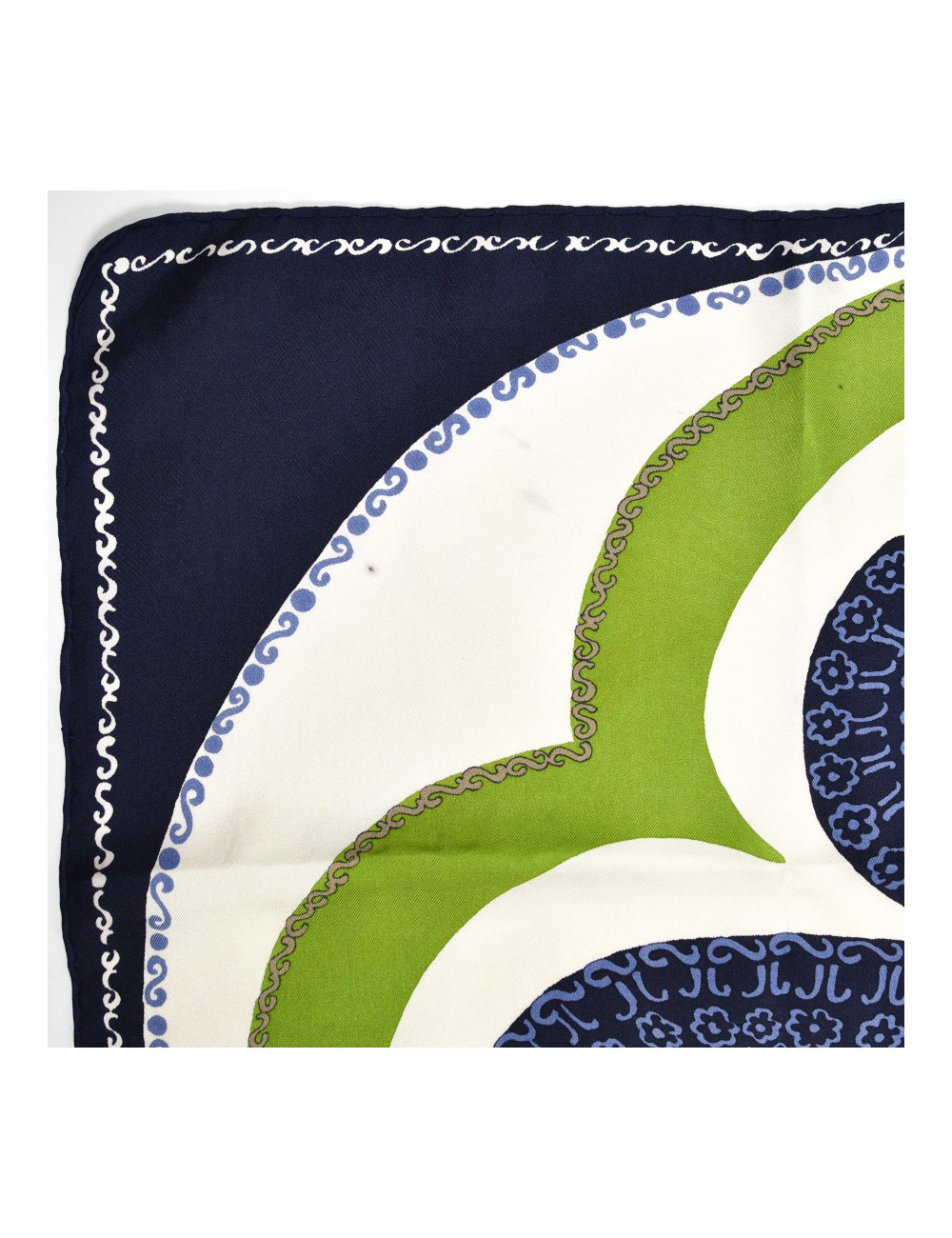 Foulard Dior soie Vert et bleu 