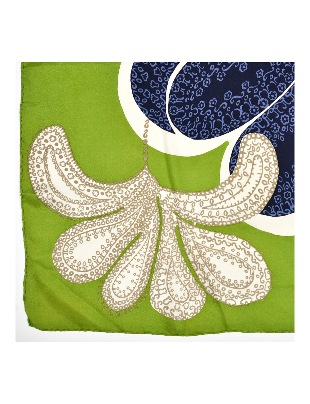 Foulard Dior soie Vert et bleu 