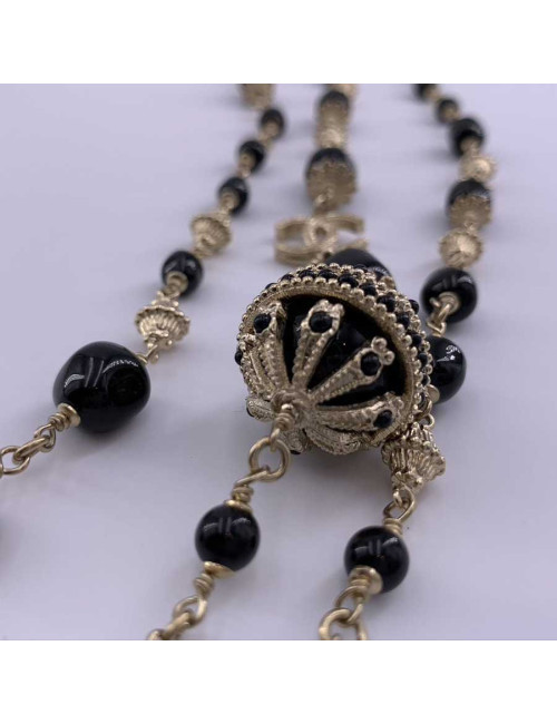 Sautoir multirangs CHANEL noir