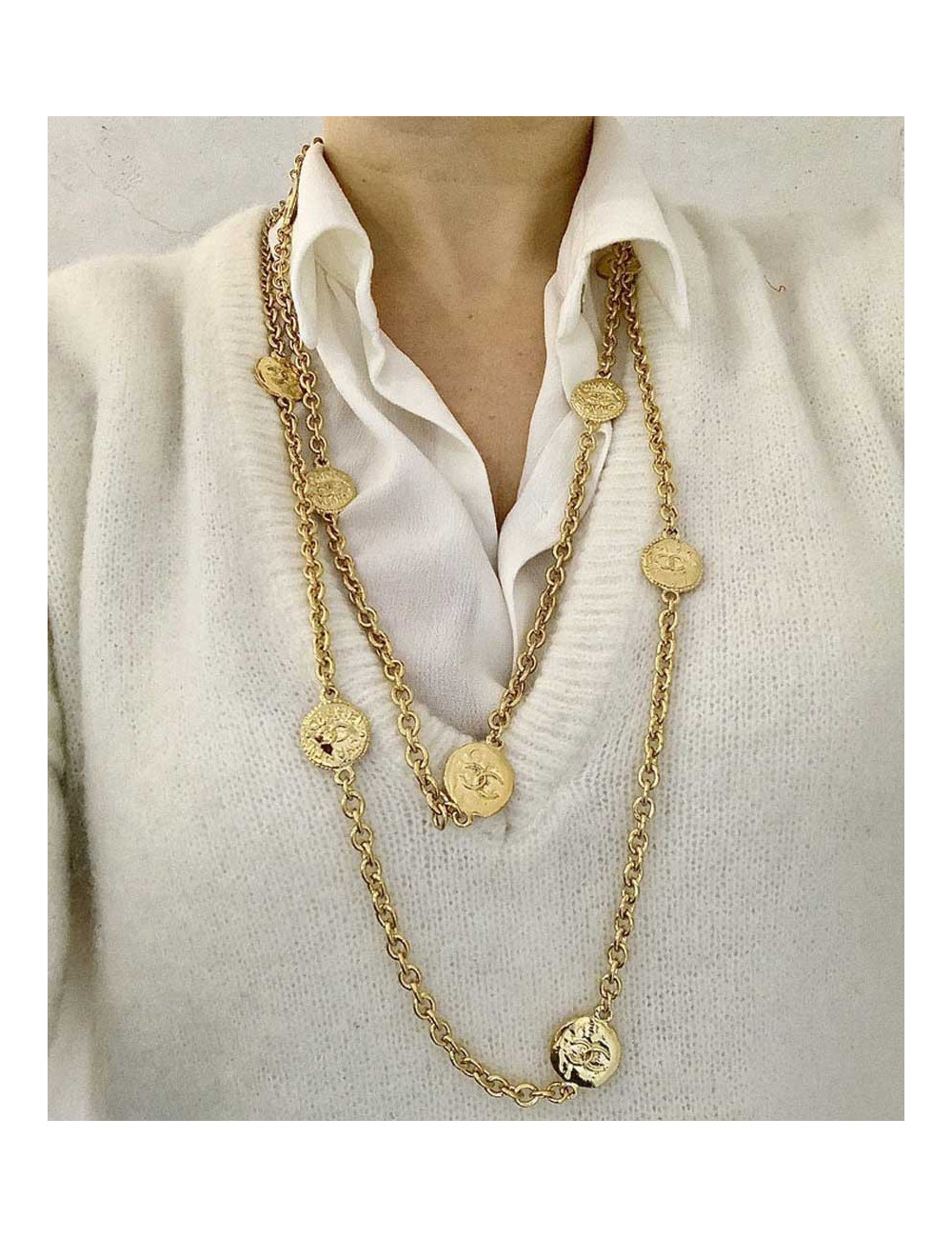 Sautoir CC vintage CHANEL 