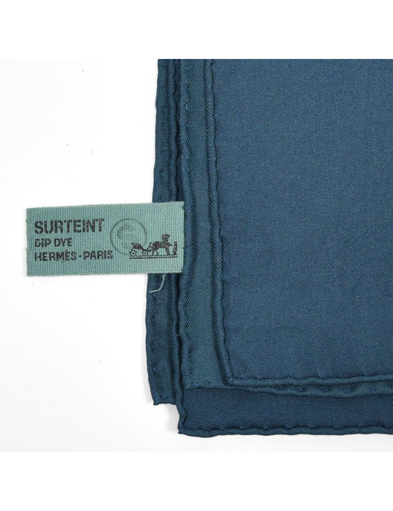 "Brides de Gala" Carré HERMES Dip Dye bleu et vert