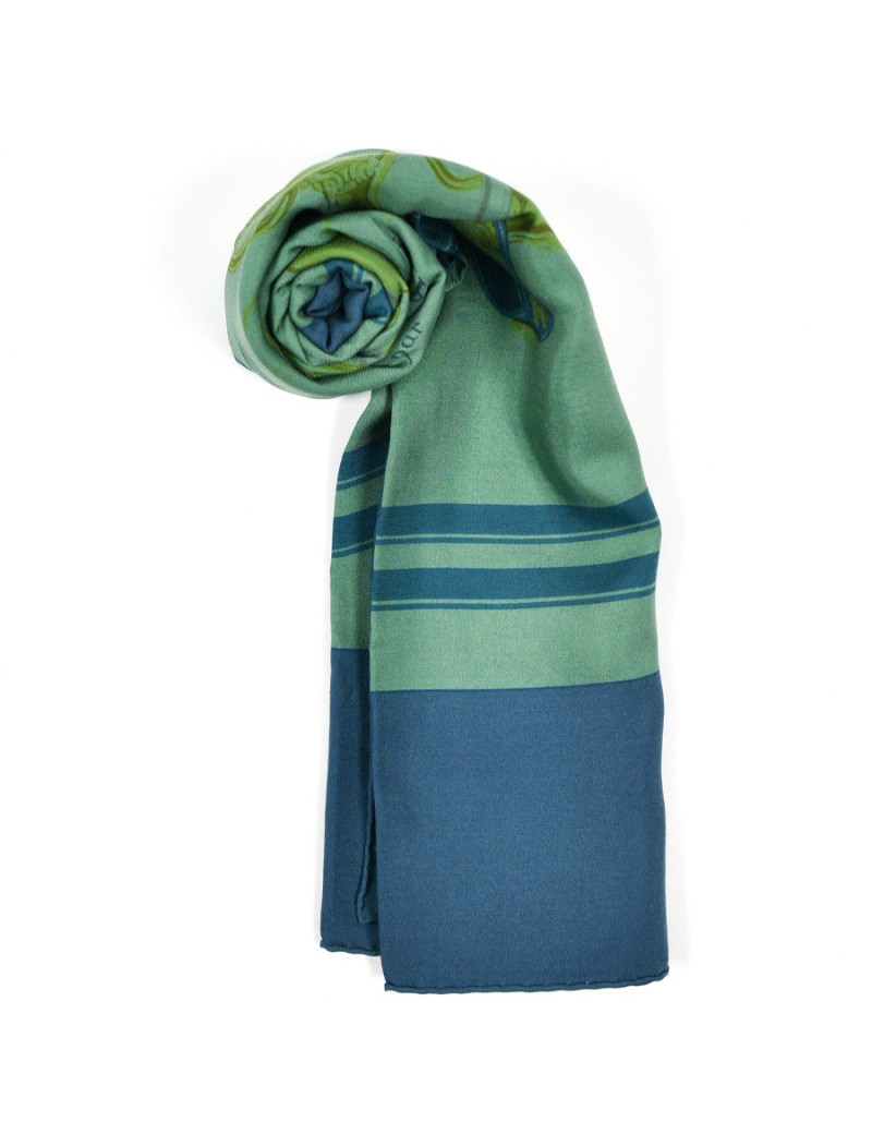 Carré HERMES "Brides de Gala" surteint  dip dye