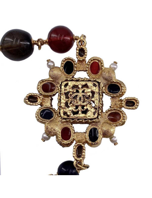 Sautoir CHANEL perles multicolore