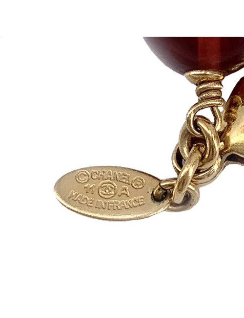 CHANEL long necklace with multicolored beads