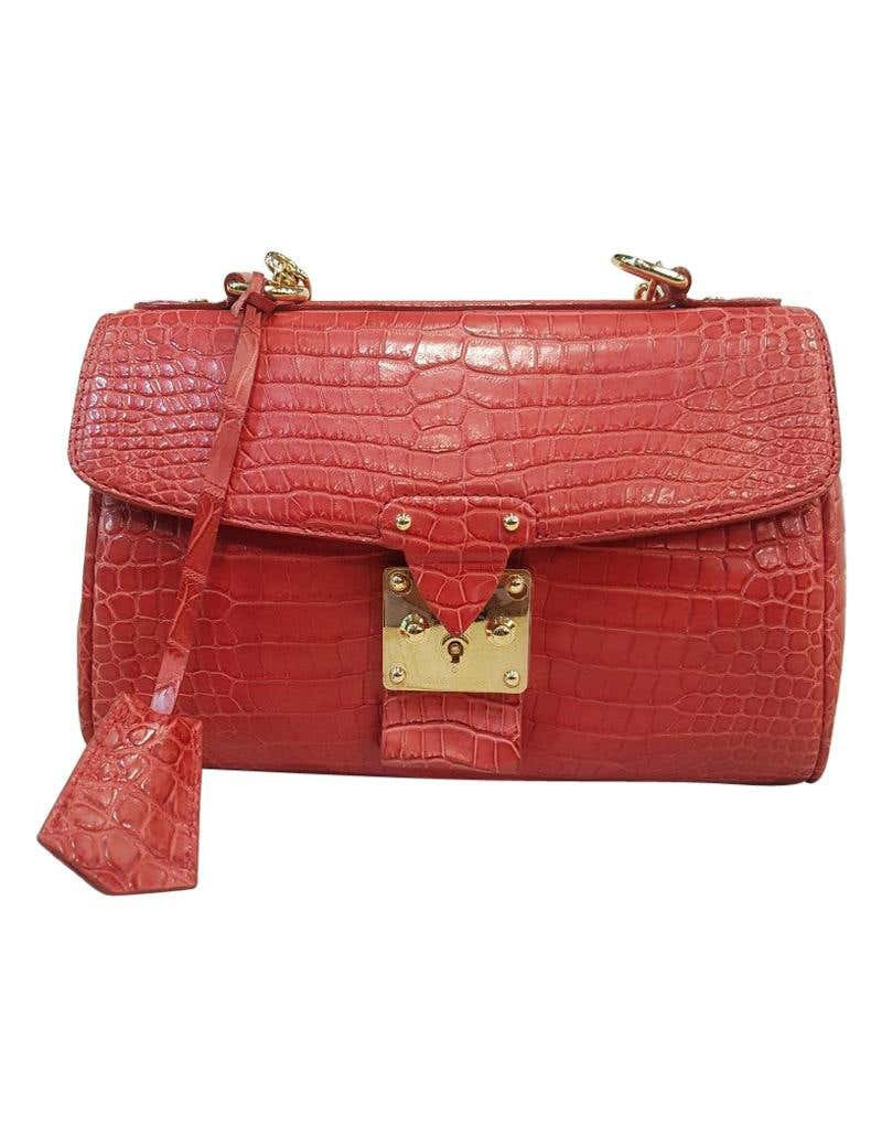 Sac rouge LOUIS VUITTON alligator 