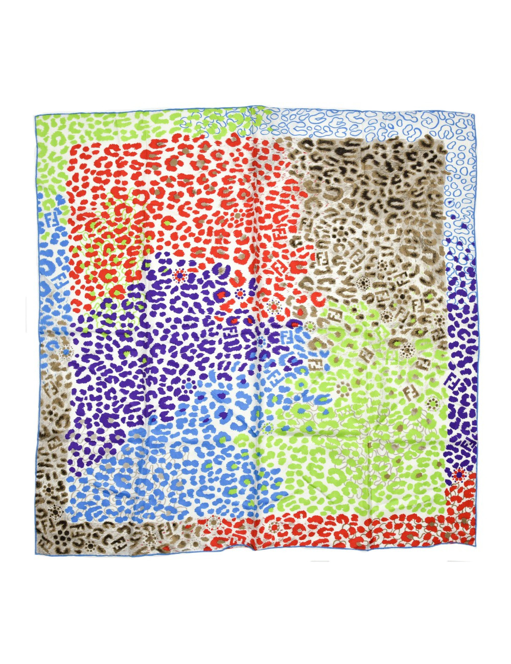 Carré fleuri FENDI soie