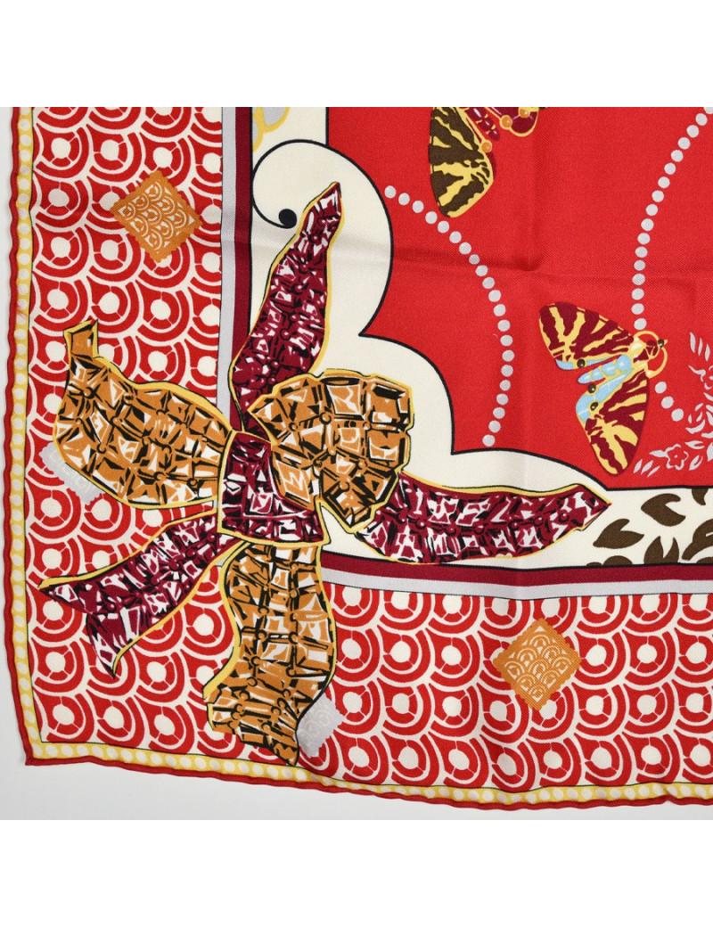 Petit carré Cartier rouge 