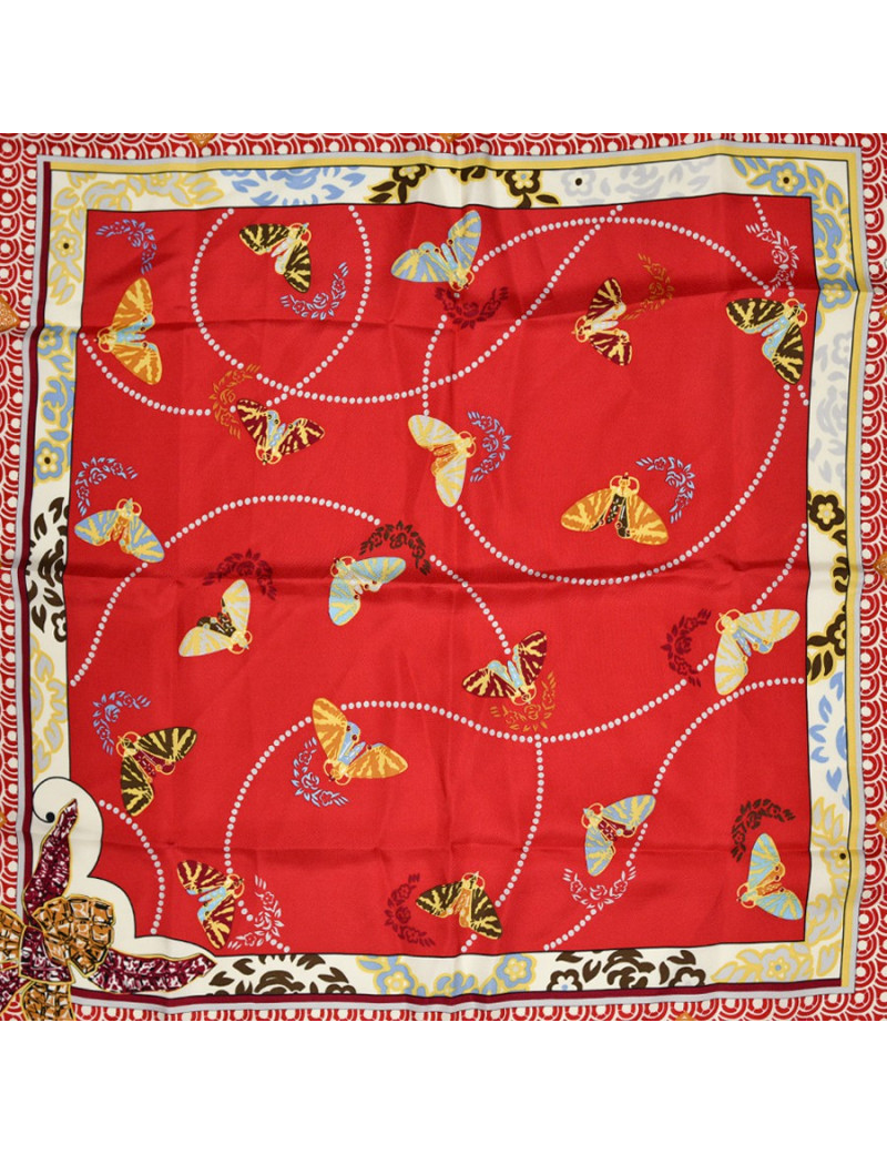 Petit carré Cartier rouge 