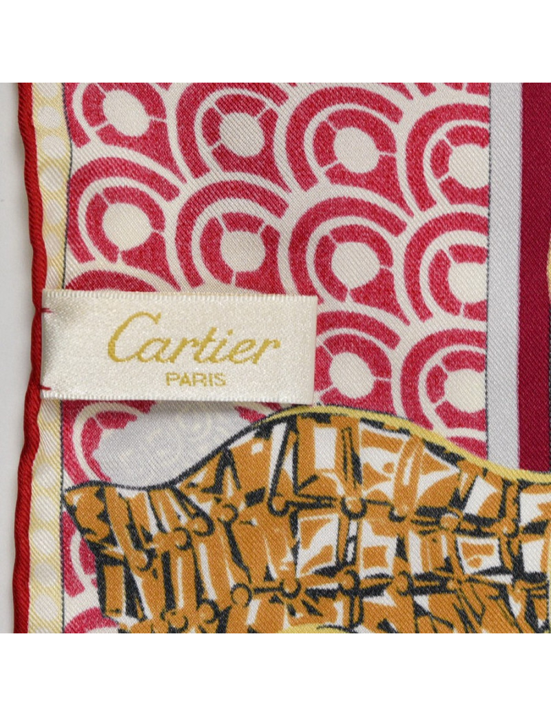 Petit carré Cartier rouge 