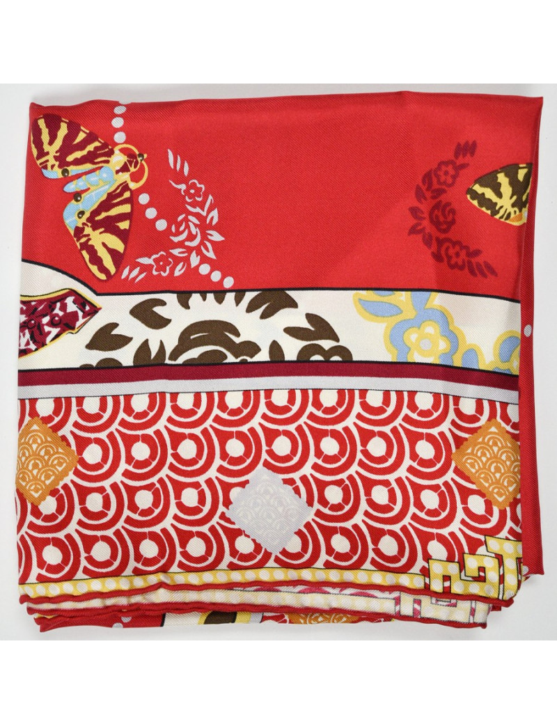 Petit carré Cartier rouge 