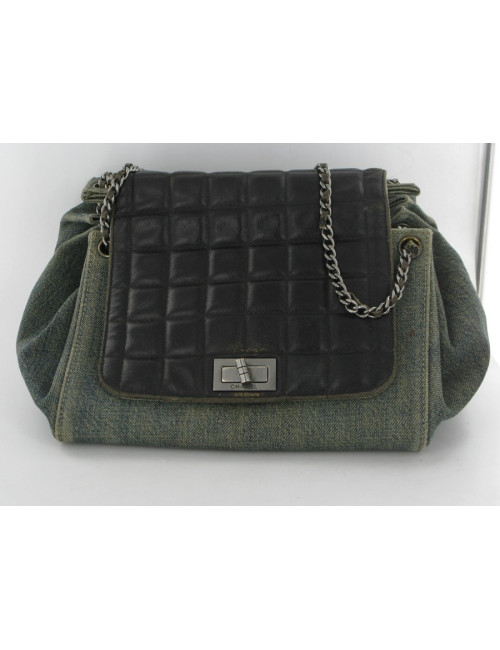 Sac jean & cuir bleu CHANEL