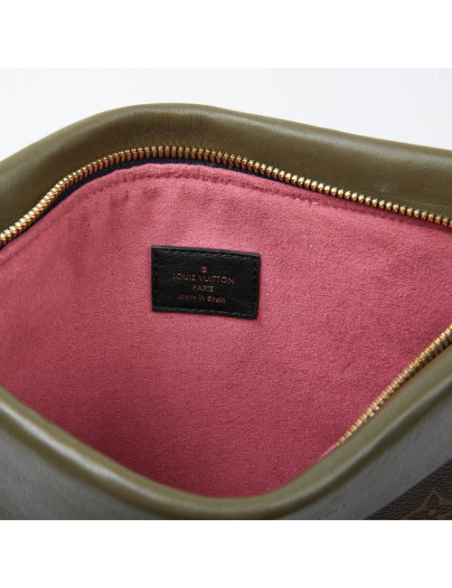 LOUIS VUITTON pochette monogram et revers kaki