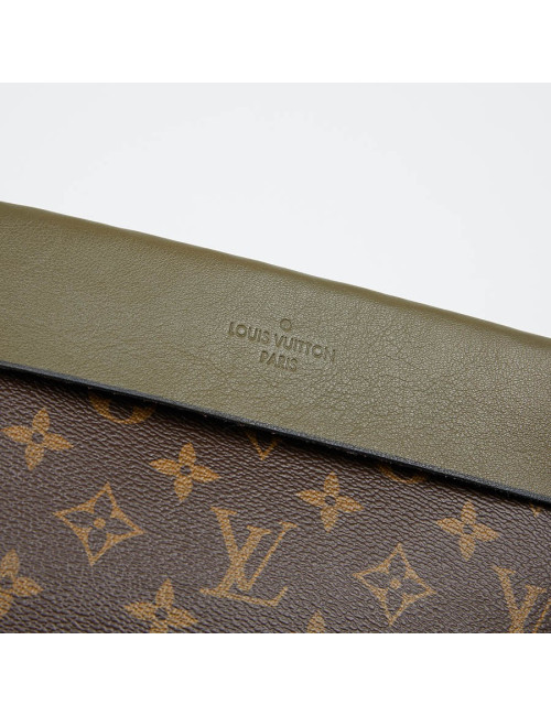LOUIS VUITTON pochette monogram et revers kaki