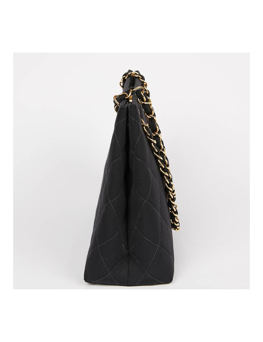 Sac vintage tissu CHANEL noir