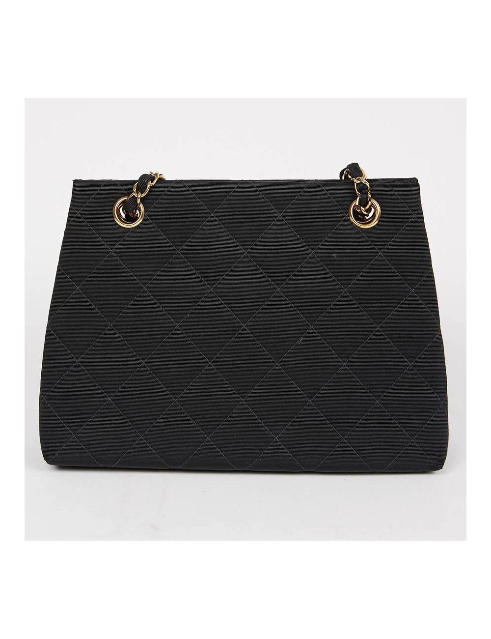 Sac vintage tissu CHANEL noir