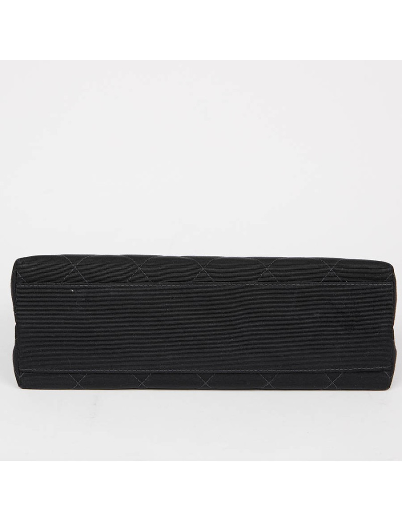 Sac vintage tissu CHANEL noir