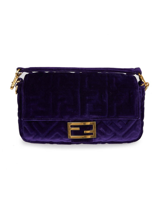 Baguette FENDI velours embossé