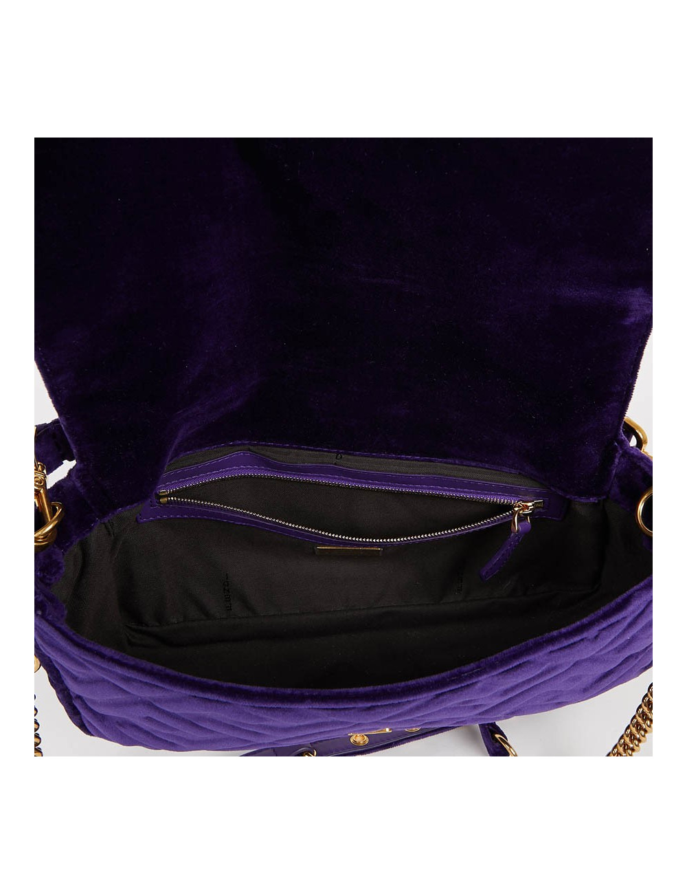 Baguette FENDI velours embossé