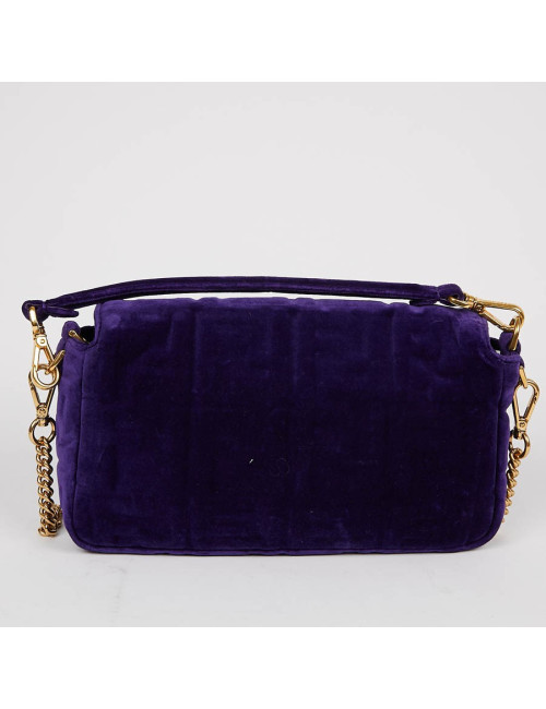 Baguette FENDI velours embossé