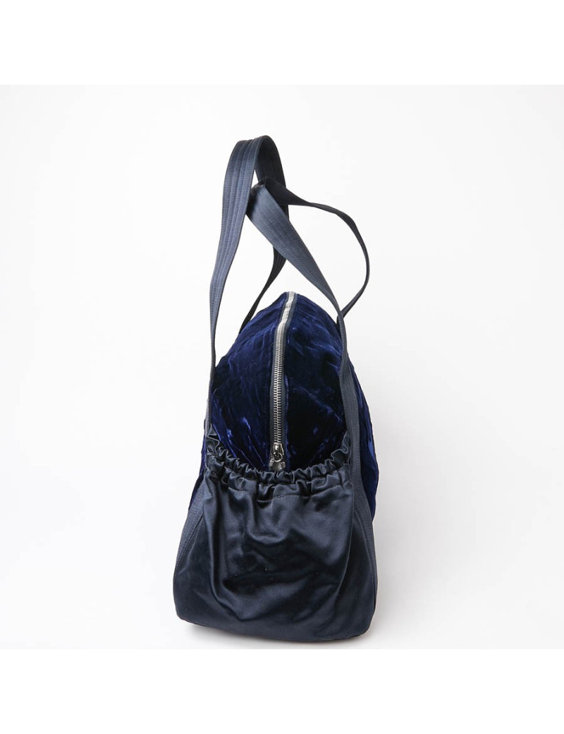 Sac à main CHANEL velours bleu