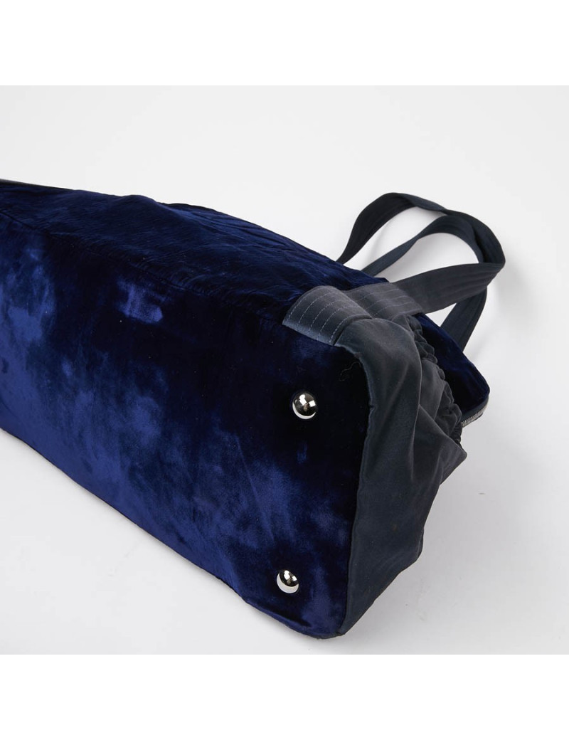 Sac à main CHANEL velours bleu