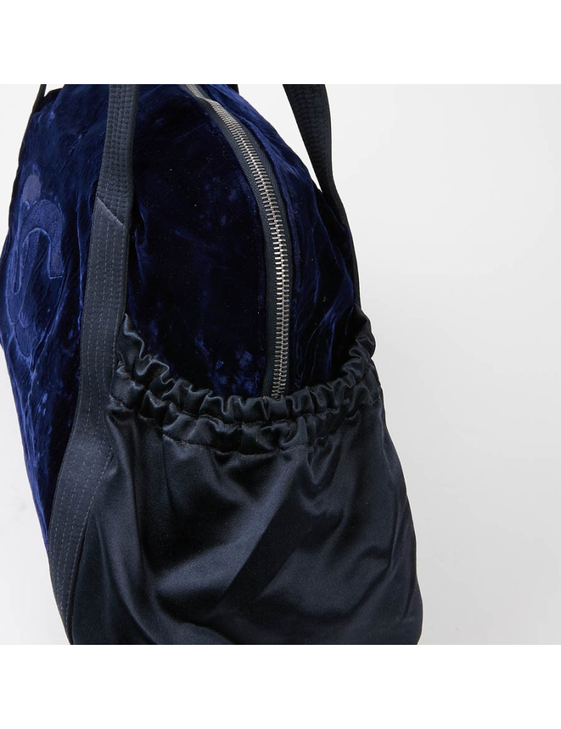 Sac à main CHANEL velours bleu