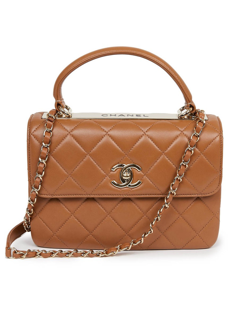 Sac CHANEL cuir matelassé marron
