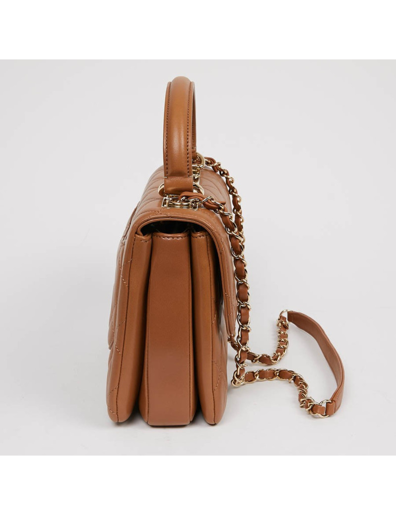 Sac CHANEL cuir matelassé marron