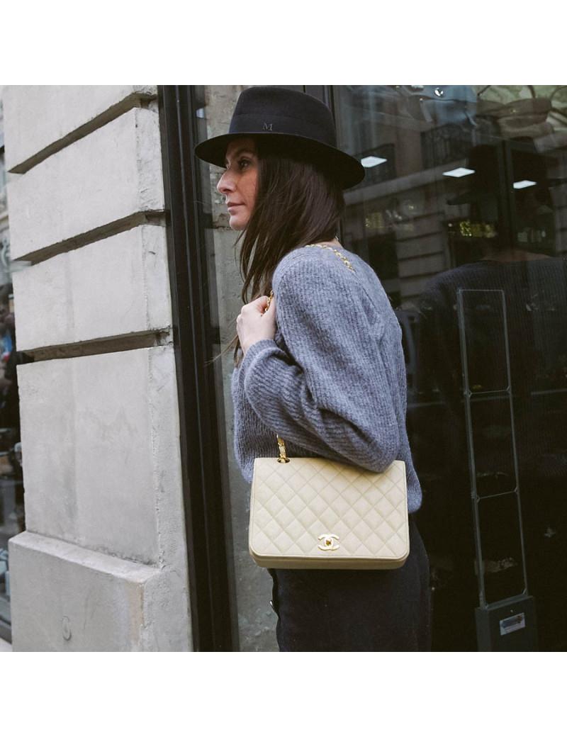 CHANEL Sac à main beige