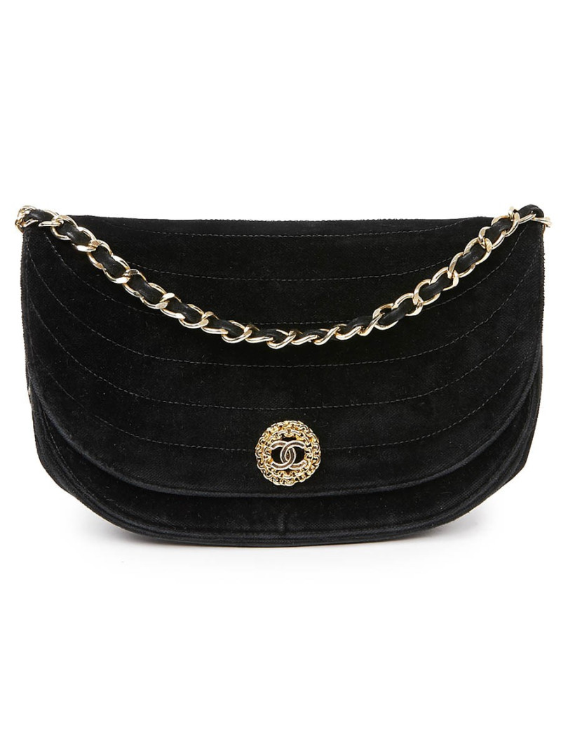 Sac du soir CHANEL velours noir