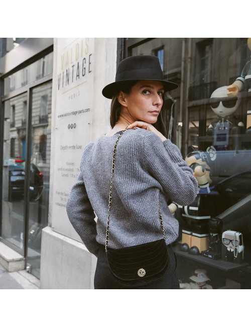 Sac du soir CHANEL velours noir