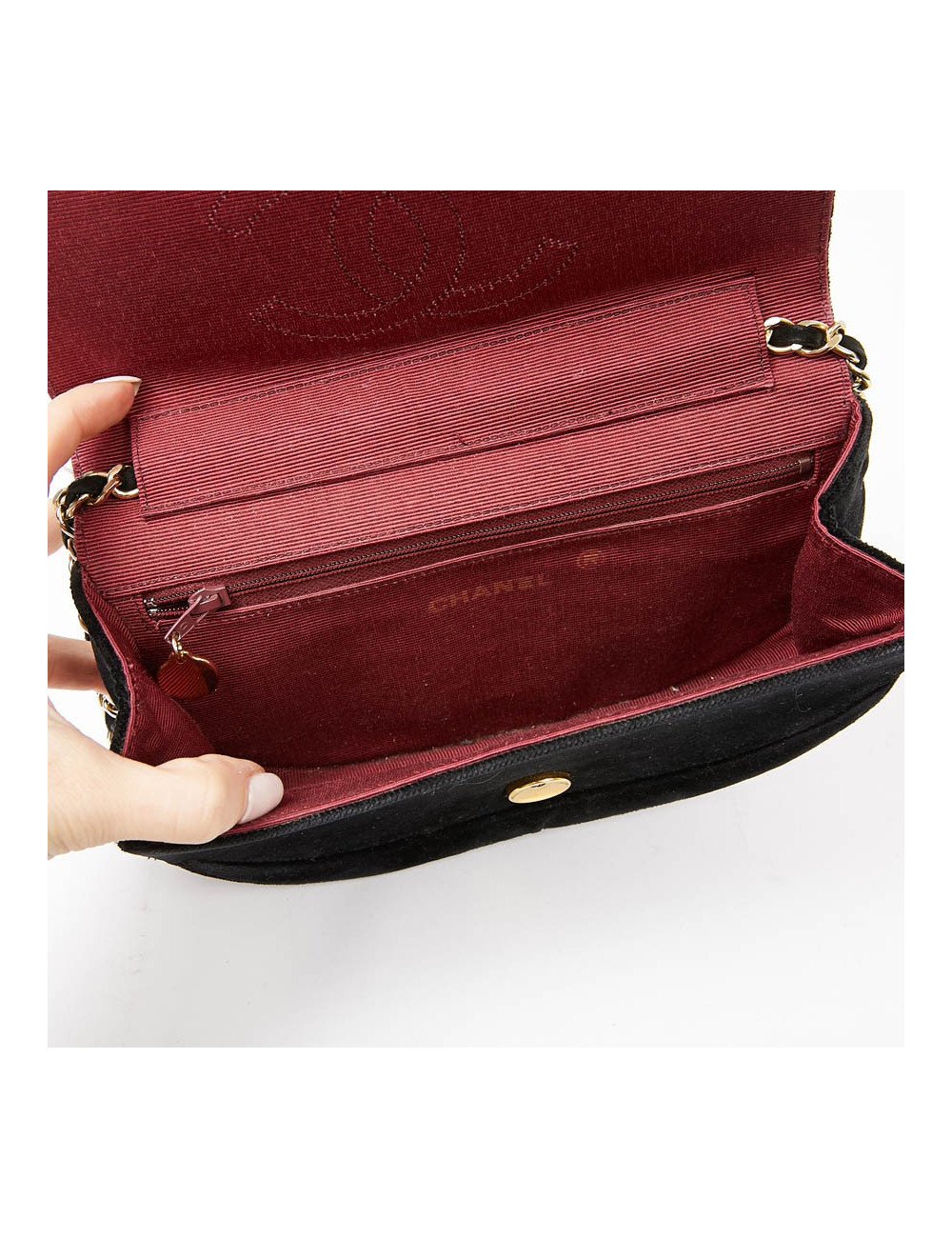 Sac du soir CHANEL velours noir