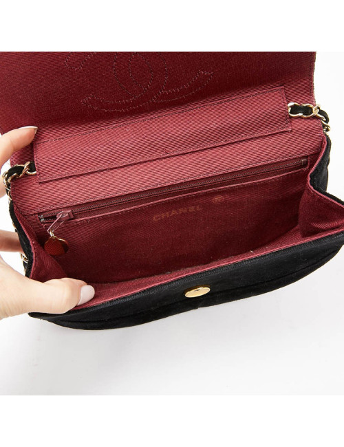 Sac du soir CHANEL velours noir