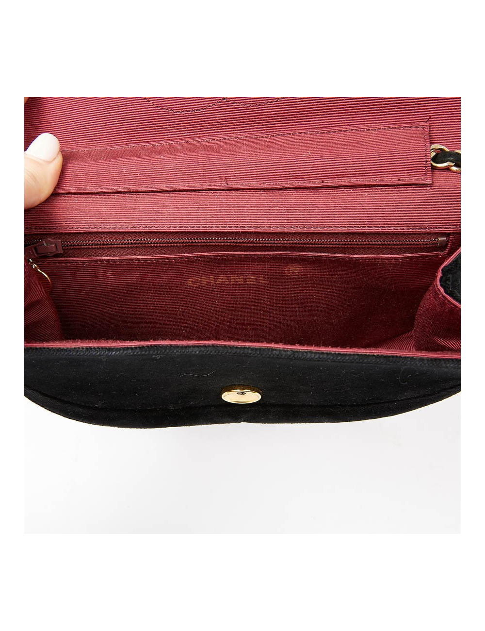 Sac du soir CHANEL velours noir Vintage