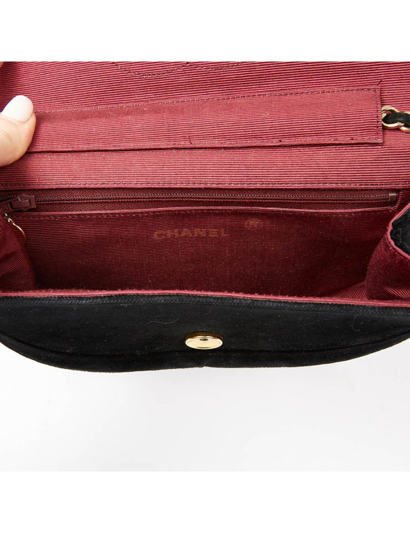 Sac du soir CHANEL velours noir Vintage
