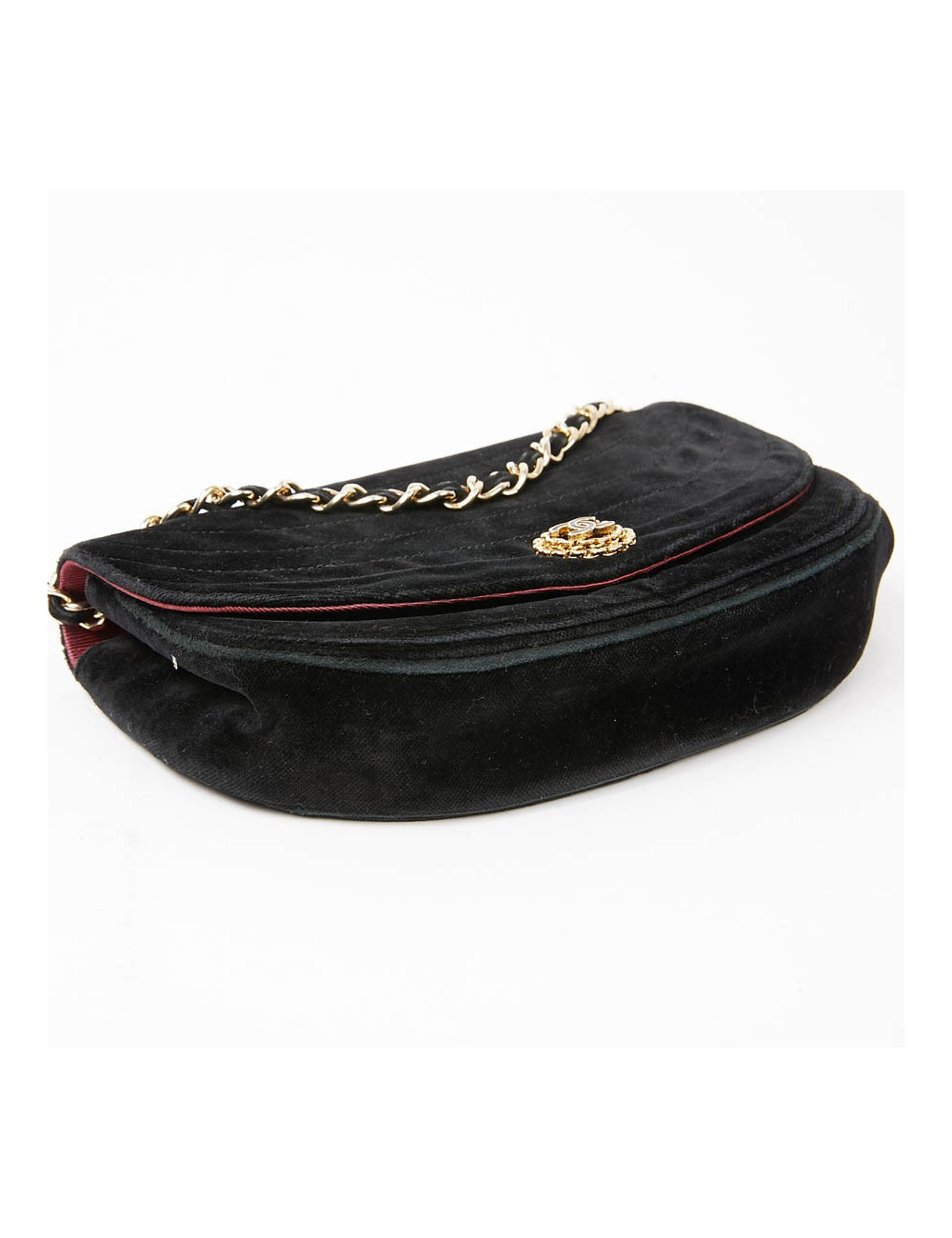 Sac du soir CHANEL velours noir Vintage