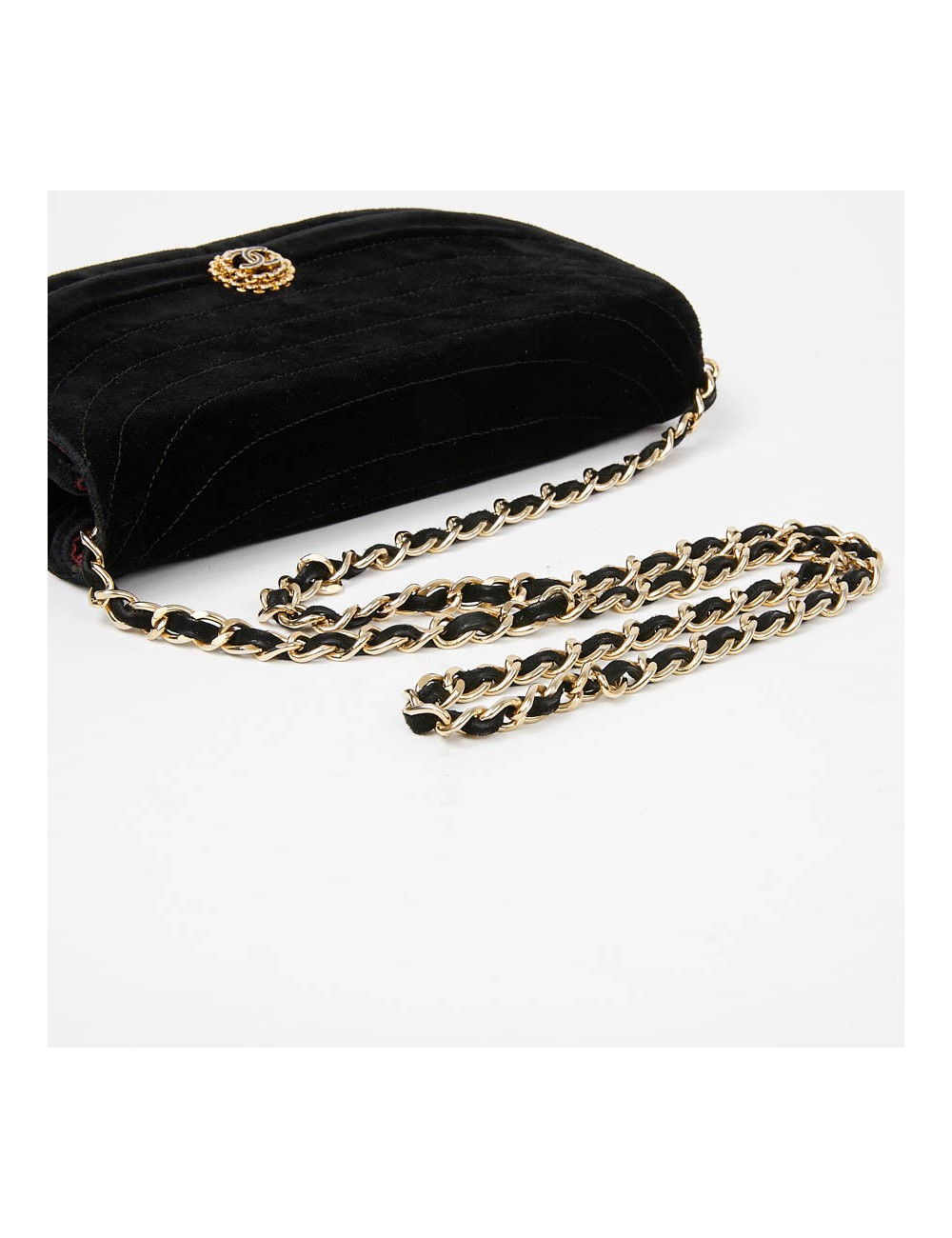 Sac du soir CHANEL velours noir Vintage