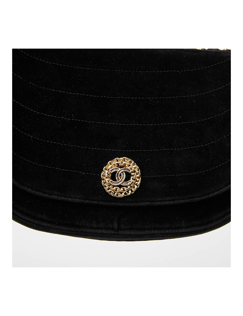 Sac du soir CHANEL velours noir Vintage