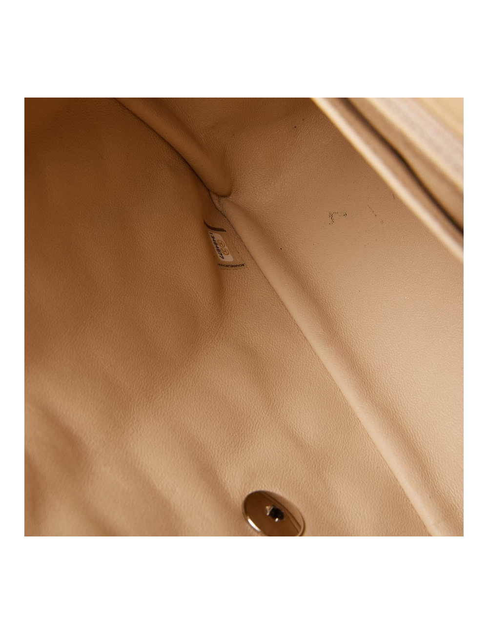  Sac à rabat CHANEL cuir d'agneau beige