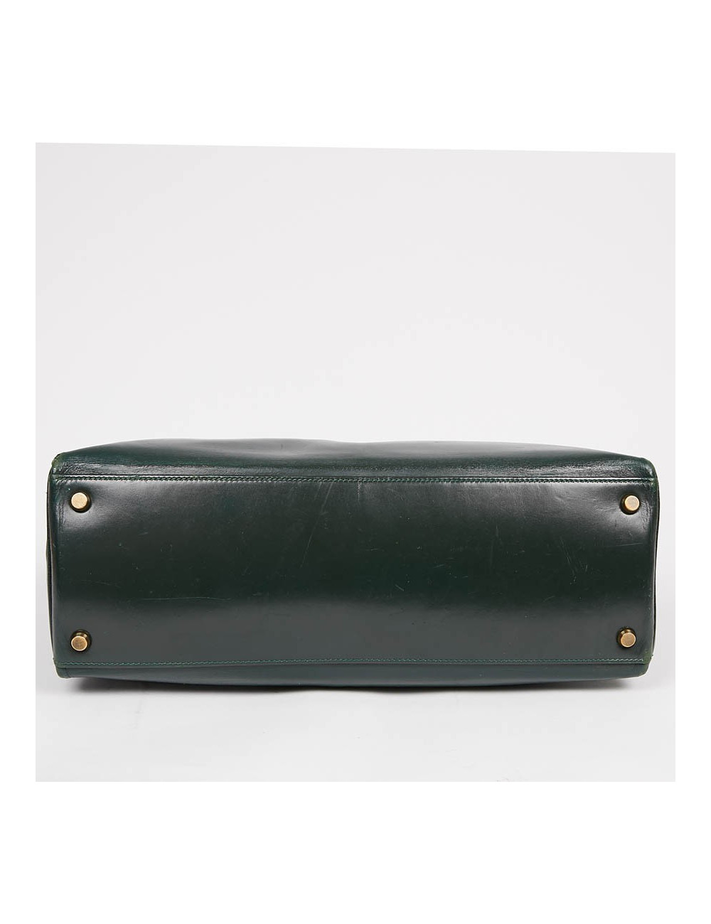 HERMES Kelly 35 cuir box vert