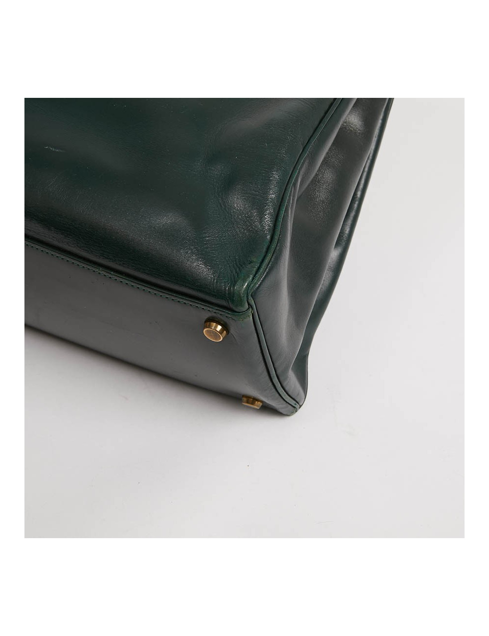 HERMES Kelly 35 cuir box vert