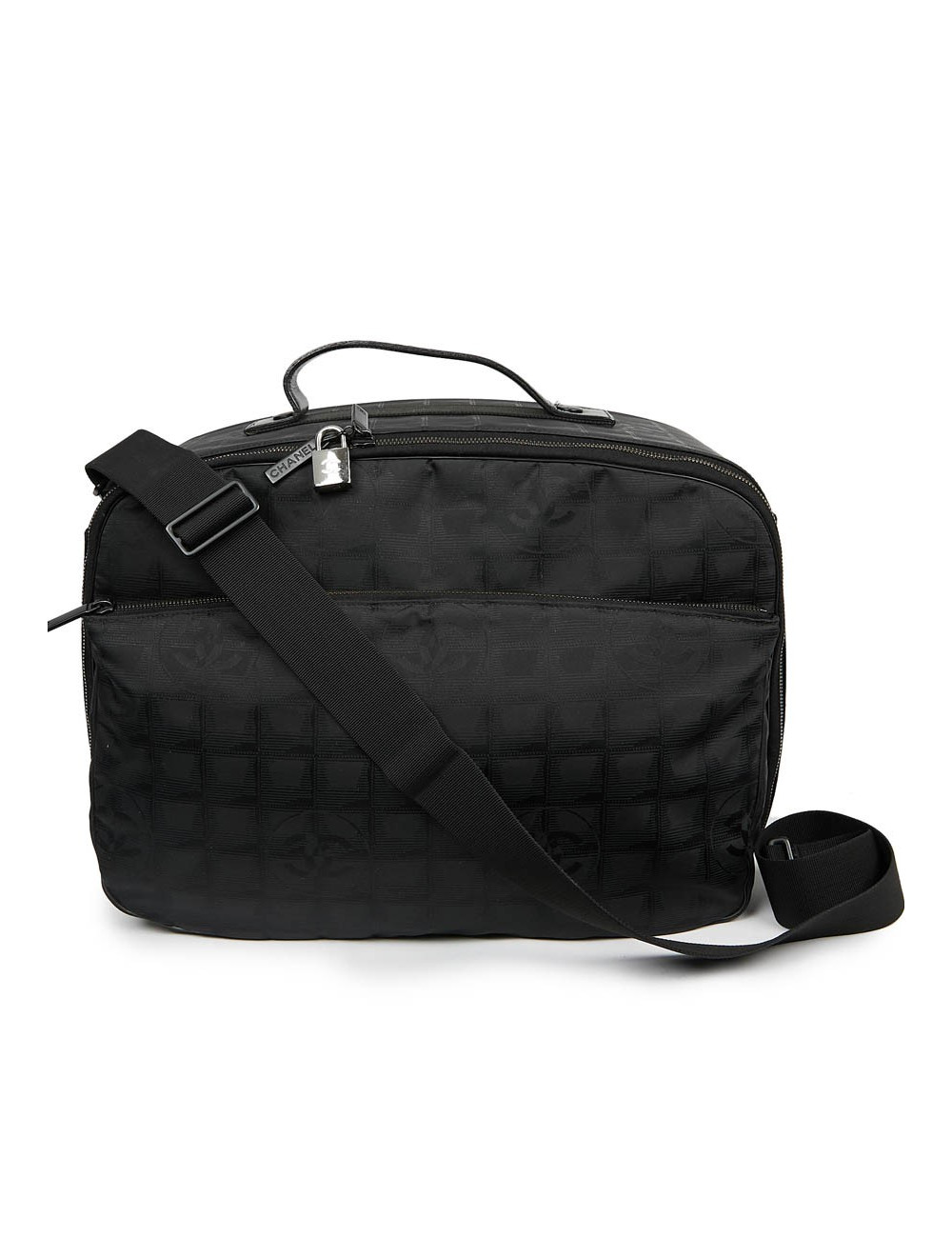 Vanity case CHANEL toile noire monogramme 