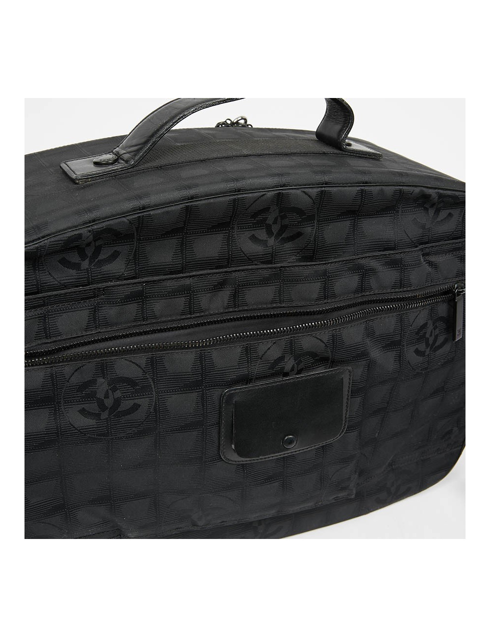 Vanity case CHANEL toile noire monogramme 