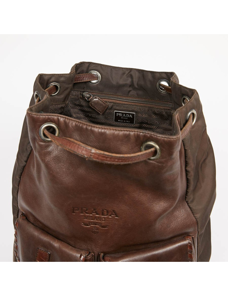 Sac à dos PRADA marron vintage