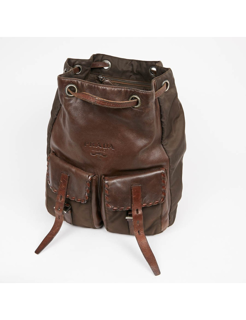 Sac à dos PRADA marron vintage