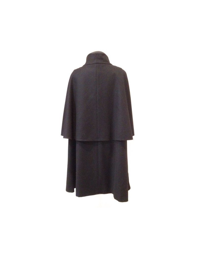 Manteau CHANEL en laine noire 