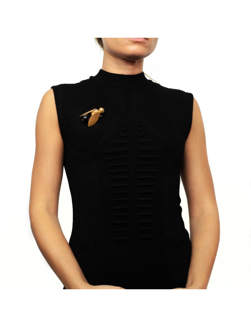 MARGUERITE DE VALOIS black bee brooch