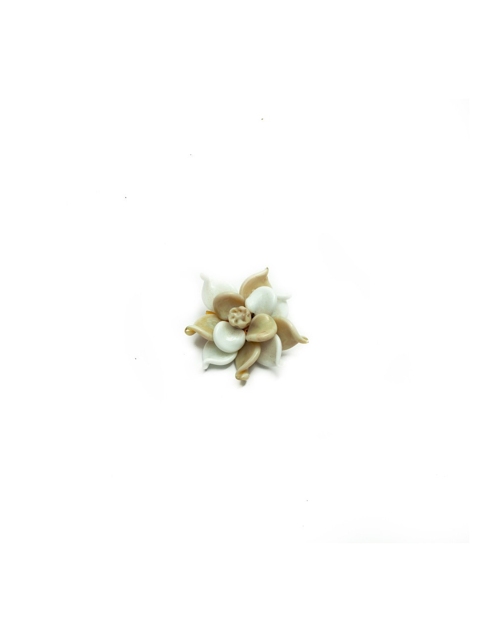Broche fleur MARGUERITE DE VALOIS beige