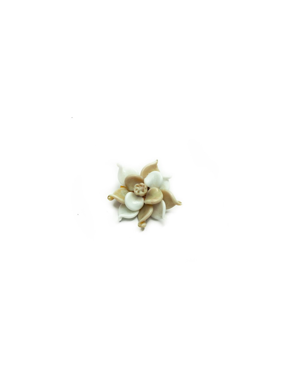 MARGUERITE DE VALOIS beige flower brooch